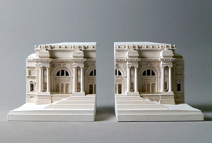 Purchase Architectural Bookends. Hand made plaster models of famous houses by Timothy Richards.