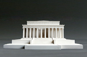 Purchase Lincoln Memorial, hand made plaster models of famous Buildings by Timothy Richards. 